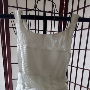 White tea length dress